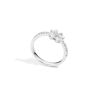 Bague Recarlo Anniversary Love Quadrifoglio en or blanc et diamants