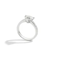 Bague Solitaire Recarlo Anniversary Love en or blanc et diamants
