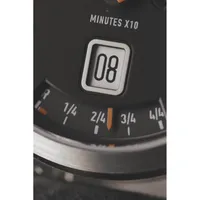 Montre GT TOUR, Bracelets veau noir perforé et NATO, Boucle déployante, Cadran noir mat