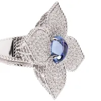 Bague Roberto Coin en or blanc, tanzanite et diamants