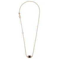 Collier Roberto Coin Art Déco en or rose, jade noir et diamants