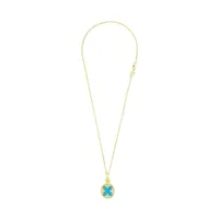 Collier Roberto Coin Venetian Medallions en or jaune, turquoise et diamants