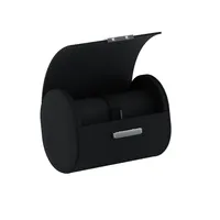 Etui pour montres POCHETTE 2 en cuir noir intense