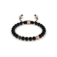Bracelet Shamballa Jewels en or rose, diamants, saphirs et onyx