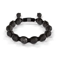 Bracelet Shamballa Jewels, or blanc, rhodié noir, céramique, diamants