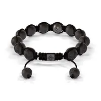 Bracelet Shamballa Jewels, or blanc, rhodié noir, céramique, diamants