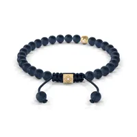 Bracelet BEADED NON-BRAIDED 6mm cordon bleu XL