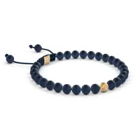 Bracelet BEADED NON-BRAIDED 6mm cordon bleu XL