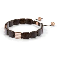 Bracelet LOCK 10mm cordon chocolat XL