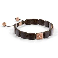 Bracelet LOCK 10mm cordon chocolat XL