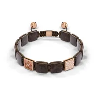 Bracelet LOCK 10mm cordon chocolat XL