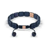 Bracelet LOCK 10mm cordon bleu XL