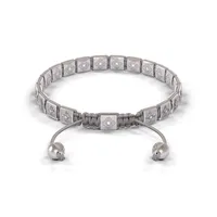 Bracelet LOCK 6mm cordon argenté M