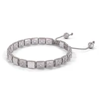 Bracelet LOCK 6mm cordon argenté M