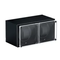 Remontoir SwissKubik 2 Montres Aluminium Noir Masterbox avec 2 Vitre protectrice simple