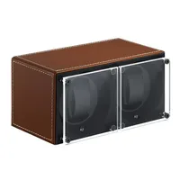 Remontoir SwissKubik 2 Montres Cuir Miel Masterbox avec 2 Vitre protectrice simple
