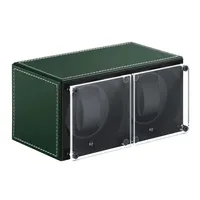 Remontoir SwissKubik 2 Montres Cuir Vert Masterbox avec 2 Vitre protectrice simple