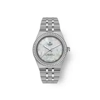Montre TUDOR ROYAL 30mm lunette sertie diamants, Bracelet acier 98520, Cadran nacre blanche 8 brillants