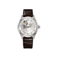 Montre EL PRIMERO SYNOPSIS Bracelet alligator brun C713, Boucle déployante, Cadran argenté
