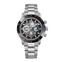 Montre CHRONOMASTER SPORT Skeleton lunette céramique noire, Bracelets acier et caoutchouc noir, Cadran verre saphir dégradé avec 3 compteurs de couleurs