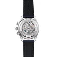 Montre CHRONOMASTER ORIGINAL LAPIS LAZULI Triple Calendar, Bracelets cuir bleu et acier, Boucle déployante, Cadran Lapis-Lazuli avec compteurs argentés