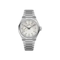 Montre DEFY SKYLINE Bracelets acier et caoutchouc vert kaki interchangeables, Boucle déployante, Cadran argenté soléillé