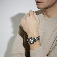 Montre CHRONOMASTER REVIVAL EL PRIMERO A385 Bracelet acier, Boucle ardillon, Cadran laqué blanc avec compteurs noirs