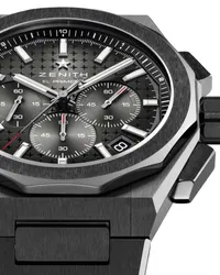 Montre DEFY SKYLINE CHRONO, Bracelets céramique noire et caoutchouc noir interchangeables, Boucle déployante, Cadran soleillé noir