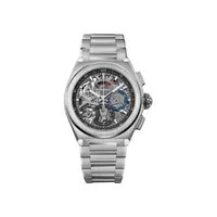 Montre DEFY EL PRIMERO 21 Bracelet titane, Cadran ajouré avec compteurs deux couleurs différentes