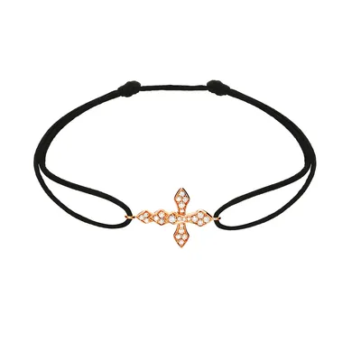 Bracelet cordon Akillis Python diamants