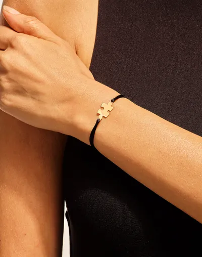 Bracelet sur cordon Akillis Puzzle en or rose