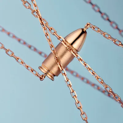 Pendentif Akillis sur chaîne Bang Bang en or rose