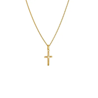 Croix Arthus Bertrand Or Jaune Diamant Ruban