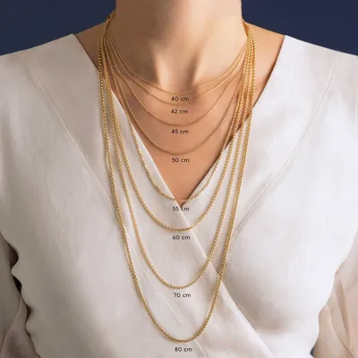 Chaîne Arthus Bertrand Or Jaune Jaseron Striée - 50 Cm