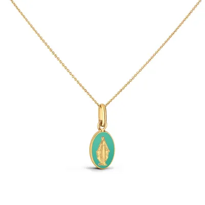 Médaille Miraculeuse Arthus Bertrand Vert d'eau