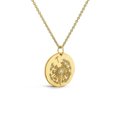 Médaille Arthus Bertrand Le Pissenlit Or Jaune & Diamant