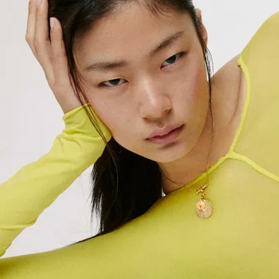 Pendentif Arthus Betrand Or Jaune Etoile - Orange