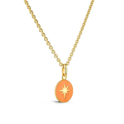Pendentif Arthus Betrand Or Jaune Etoile - Orange