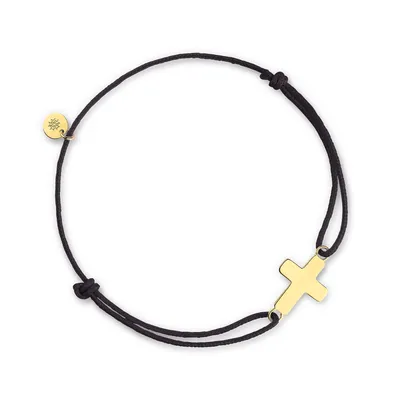 Bracelet Cordon Arthus Bertrand Baby Cross en Or Jaune