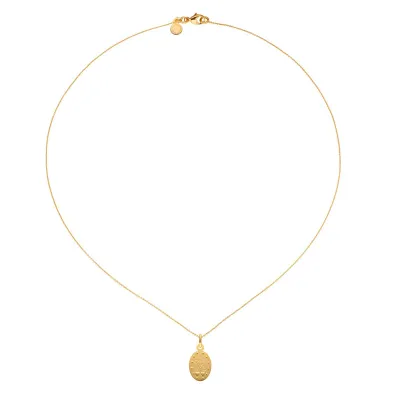 Médaille Arthus Bertrand Vierge Miraculeuse en or jaune poli et laque ivoire