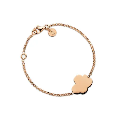 Gourmette Arthus Bertrand Nuage F. mince chaîne jaseron 14 cm or rose