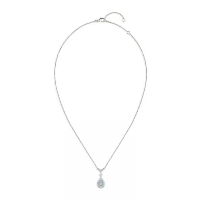 Pendentif Chaumet Joséphine Aigrette, or blanc, aigue-marine, diamants