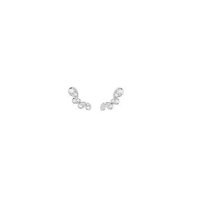 Boucles d'oreilles Chaumet Joséphine Ronde d'Aigrettes en Or Blanc avec Diamants