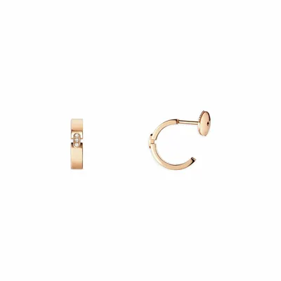 Boucles d'oreilles Chaumet Liens Evidence en or rose et diamants