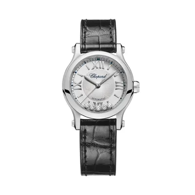 Montre Chopard Happy sport acier cadran argent chiffres romains