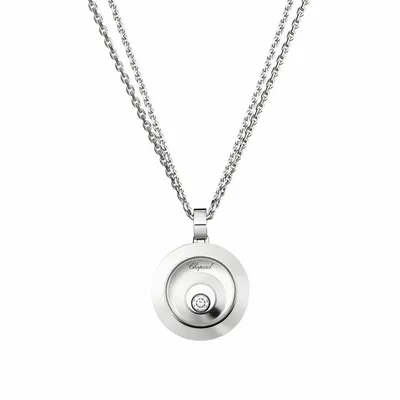 Pendentif Chopard Happy Spirit en or blanc et diamant
