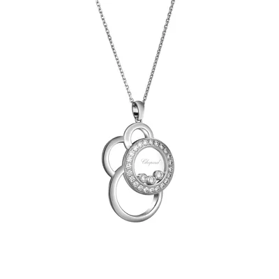 Pendentif Chopard Happy Dreams en Or Blanc et Diamants