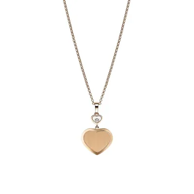 Collier Chopard Happy Hearts Golden Hearts en Or Rose et Diamants