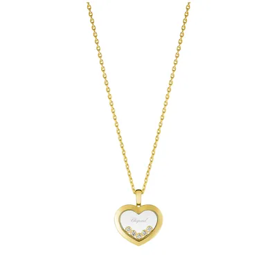 Pendentif Chopard Happy diamonds en Or jaune et diamants
