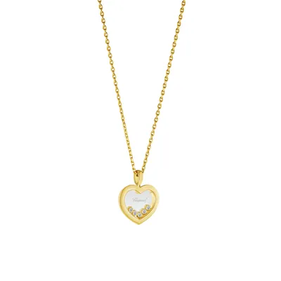 Pendentif Chopard Happy diamonds en Or jaune et diamants